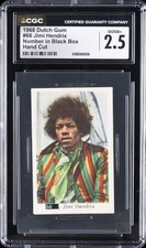 1968 DUTCH GUM NUMBER IN BLACK BOX HAND CUT #66 JIMI HENDRIX CGC 2.5 picture