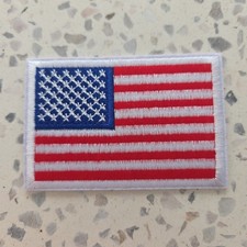 Flag of UNITED STATES USA Patch Embroidered IRON ON or SEW On AMERICA 85x58mm picture
