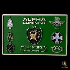 Green Beret 10th SFG(A) 1st BN Alpha Company ODA Teams Military Challenge Coin picture