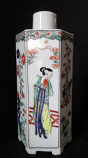 Antique 18thCentury KANGXI Period Famille verte Chinese porcelain Tea Caddy vase picture