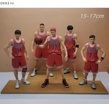 5pcs Anime Figure SLAM DUNK Shohoku Basketball Team PVC Boxed Statue Model Gift picture