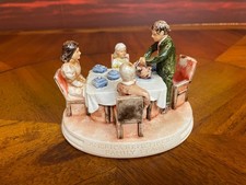 Vintage Handcast Hand Painted America Remembers Family Feast 1982 picture