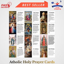 120 Pcs Catholic Holy Prayer Cards 4x2.5inchs 12 Styles Catholic Prayer Card Set picture