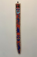 African Beaded Sash with Cowrie Shells, 43” X 4” picture