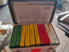 Vintage Metal Industrial First Aid Kit all contents in color coded sealed boxes picture
