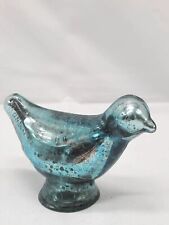 Silver & Blue Mercury Glass Bird Figurine 5