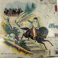 Antique Putnam Dyes Tin Cabinet Sign Putnam Israel Revolutionary War Ride J2 picture