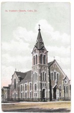 St. Patrick's Church Cairo Illinois IL Postcard 1909 Postmark Henckell picture