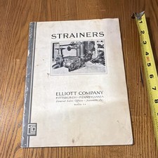 Vintage 1930s-1940s Elliott Company Strainers Bulletin A-4 Industrial Catalog picture