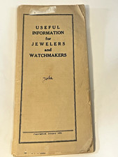 1935 Useful Information for Jewelers & Watchmakers Book/pamphlet Empire Art 🌺🌺 picture