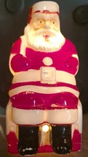Vintage 1950's Plastic  Santa Claus  Night Light Light,  Corded Switch picture