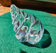 Signed Steuban crystal Conch Paperweight By Paul Schulze. Excellent condition, picture