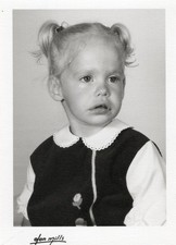 Girl Child Sad Crying Elementary Yearbook School Portrait Photo Original Vintage picture