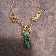 Richard Begay Navajo Turquoise Sterling Silver 22.5