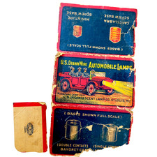 c1905  Antique Auto Lamp Headlamp BOX Light Bulb US Incandesent Lamp Co Vtg picture