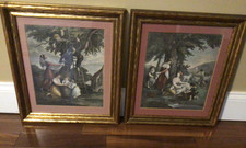Antique Vintage F. Bartolozzi And W. Hamilton Framed  