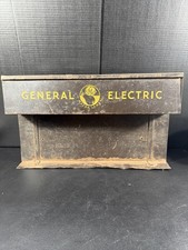 Rare Vintage GE Mazda Lamps Multi Socket Metal Panel Fixture Hard to Find Rare picture