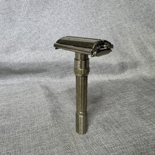 Vintage Gillette Slim Adjustable Double Edge Safety Razor 1–9 Nickel Plated TTO picture