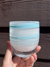 Mist Glassybaby - Limited Edition Fundraiser - Sky Blue Wrap On White picture