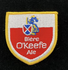 VINTAGE Embroidered BIERE O'KEEFE ALE  Shield Shaped Patch picture
