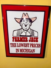 Farmer Jack Grocery Store Kitchen Diner Advertising Sign picture