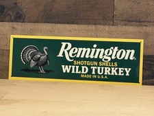 Hi Gloss Remington Wild Turkey Shotgun Shells, hunting Vintage Style Sign picture