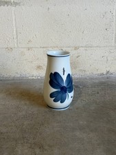 Porcelain Bud Vase Blue Anemone Flower B&G Copenhagen Denmark Mid-Century picture