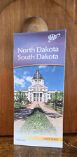 FOLDED MAP OF North & South Dakota STATE SERIES / HUGE FOLDOUT 2012 picture