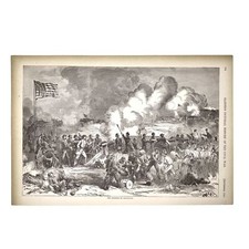 1894 Original Print - Harper's Civil War  - The Defense of Lexington picture