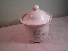 Pfaltzgraff Porcelain Stoneware Cookie Jar with Lid - Round - Cookies - USA picture