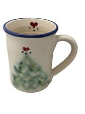 Clouds Folsom Pottery  Christmas Tree Hand Painted 2009 Mug Love picture