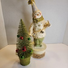 Nicol Sayre Vintage Style Sugar Plum SNOWMAN Clown With CHRISTMAS TREE 🎄  picture