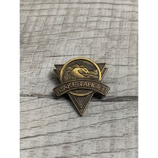Vintage Pinnacle Designs Lake Tahoe Mountain Souvenir Lapel Pin Bronze Tone 4021 picture