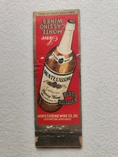 Monte Cassino Wine Full Length Advertising Matchbook Cover. (wear) picture