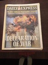 Daily Express Newspaper 9 11 911 Declaration Of War Issue British 88 Pages  picture