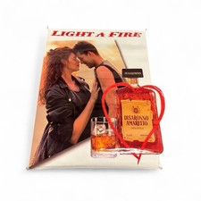 Vintage 1999 Disaronno Amaretto Light A Fire whiskey poster picture