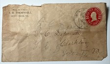 Aug 7 1913 BENT CREEK VIRGINIA A.B. Thornhill Envelope Vtg Correspondence picture