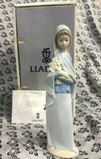 MINT Lladro Girl with Calla Lilies Figurine 4650 RETIRED Glossy Box & Booklet picture