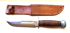 WWII US RH PAL36 Fighting Knife & Leather Sheath - Exquisite Condition picture