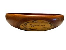 Large 15.5” Cristobal Intica Costa Rica Turned Wood Walnut Serving Bowl picture
