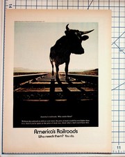 1969 America's Railroads Ad Cattle on Tracks Washington D.C. Ephemera picture