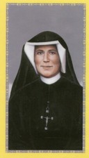 St. Faustina - Relic Laminated Holy Card - Blessed by Pope Francis  picture