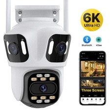 WiFi Camera 6K 8MP HD Outdoor Three Lens Three Screen Auto Tracking Security Pro picture