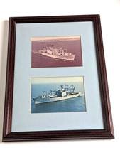 Vintage USS El Paso LKA-117 Framed Dual Photos US Navy Ship Memorabilia 12x9 picture