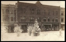 Vintage Real Photo Postcard Store Main Street Ballston New York picture