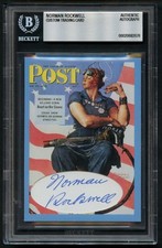 Norman Rockwell signed autograph Custom Cut Painter Rosie The Riveter BAS Slab picture