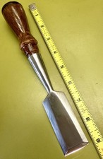FINE vtg GREENLEE 1.25” Bevel edge Pocket chisel EARLY ‘Flat Ribbon Banner’ Logo picture