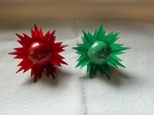 2 Vintage Paramount Star-Lite Starburst Atomic C6 Chritmas Bulb Working picture