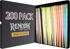200 Pack Colorful Rolling Papers Pre Rolled Cones King Size -4.33inches/110mm Ki picture