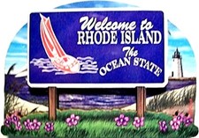 Rhode Island State Welcome Sign Artwood Fridge Magnet picture